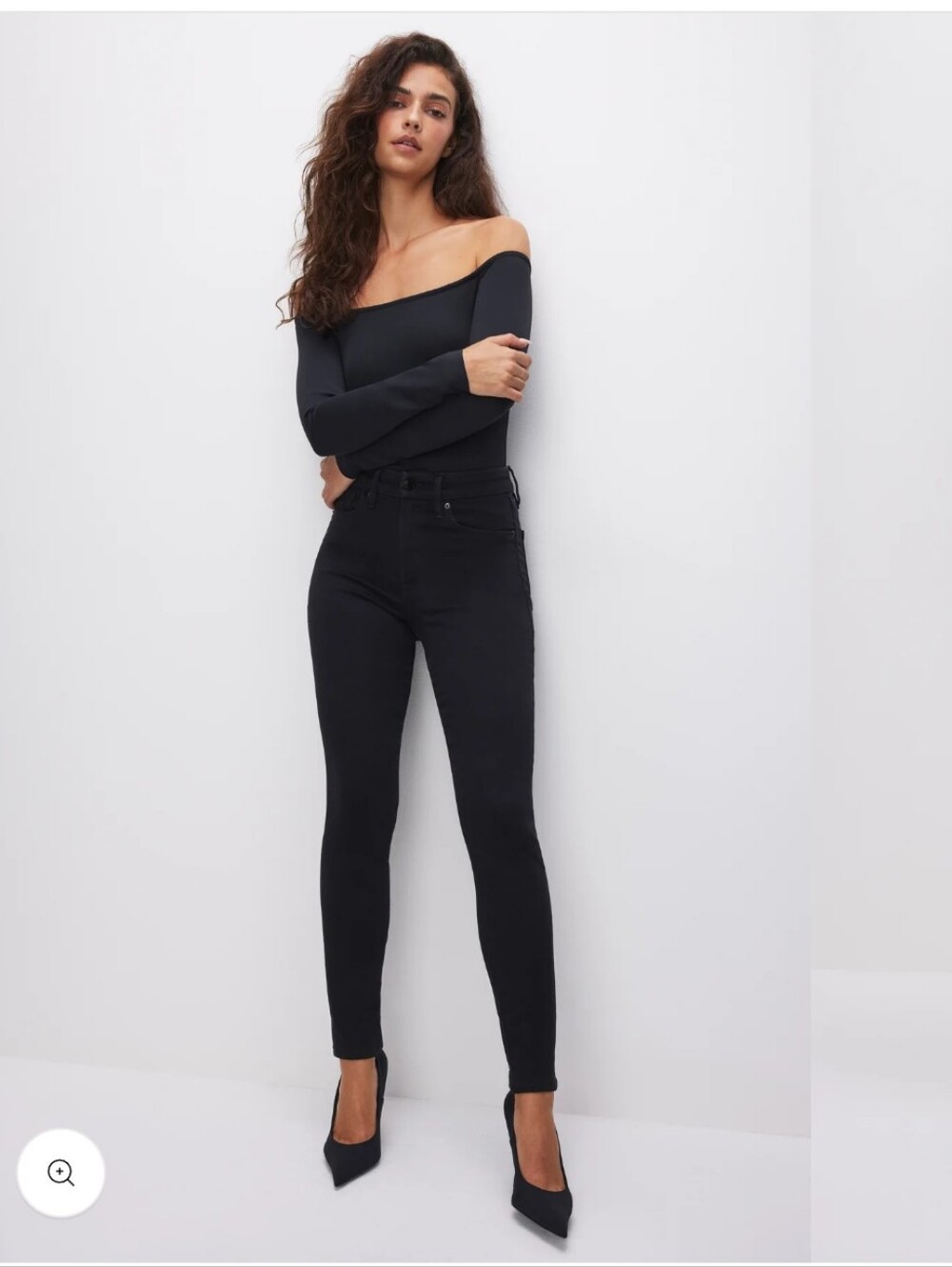 Good American High-Rise Black Skinny Jeans